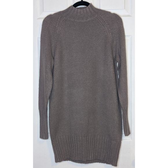 Express Mauve Long Oversize Mock Turtleneck Sweater S - Picture 1 of 13